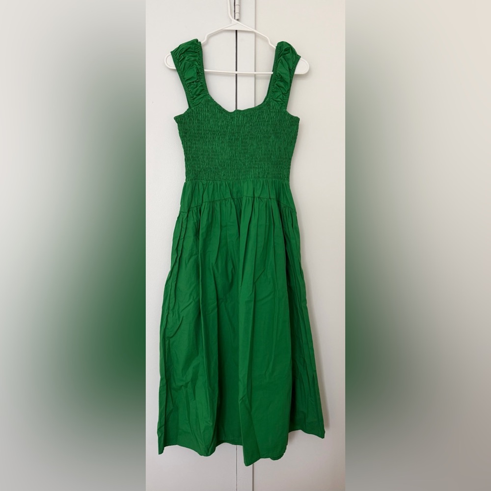 Sugarlips Emerald Green Smocked Dress